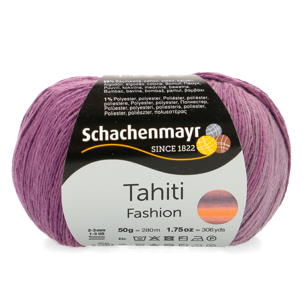 500 g Schachenmayr Tahiti 99% pamut fonal. 50 g 280 m. Tű 2-3 mm. 07696