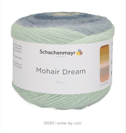 900 g 6 db Schachenmayr Mohair Dream 84% akril 8% mohair 8% gyapjú. Tű 3,5-4. 83