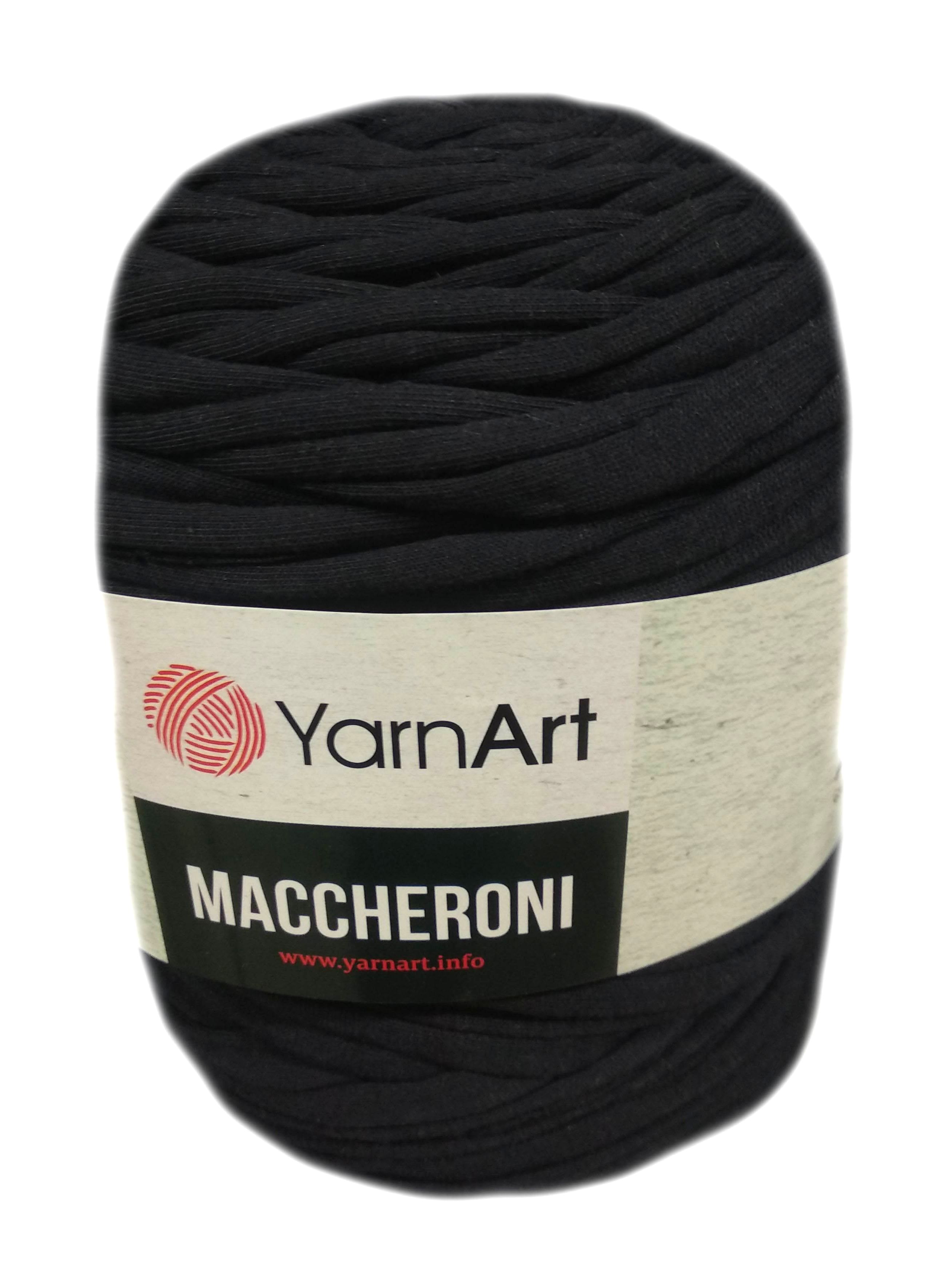 YarnArt MACCHERONI fekete póló fonal. Tű 12-15 mm.