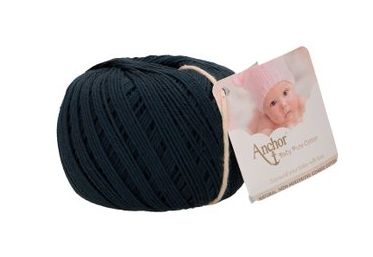 500 g 10 db ANCHOR Baby Pure Cotton 100% pamut fonal. Tű 3 mm. 270 sötétkék