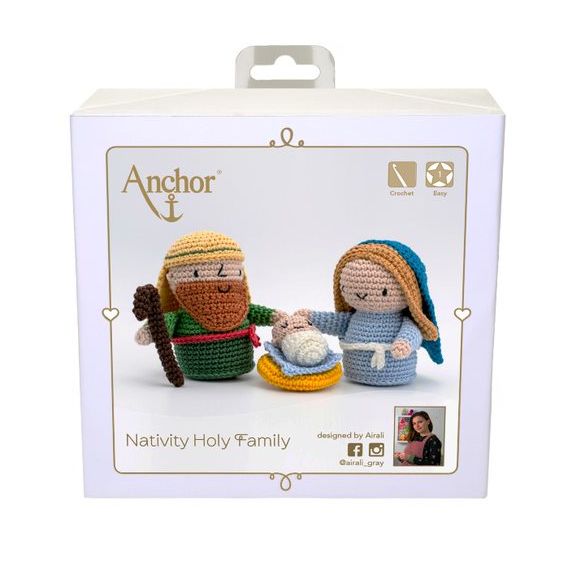 Anchor Nativity Holy Family amigurumi készlet.
