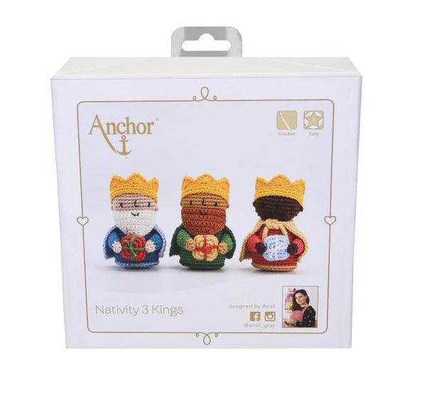 Anchor Nativity 3 Kings amigurumi készlet.
