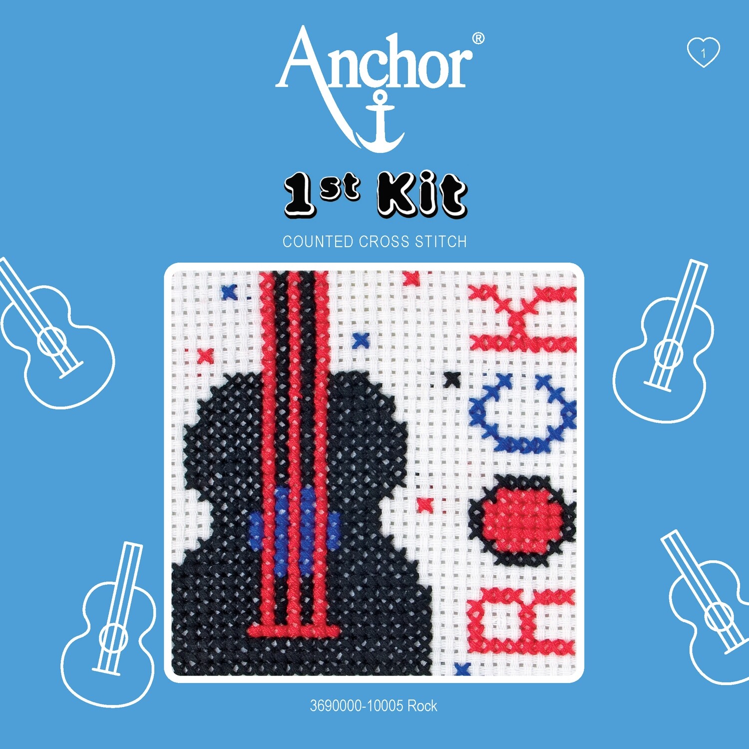 Anchor '1st Kit' gobelin hímzőkészlet gyerekeknek. Gitár 10005