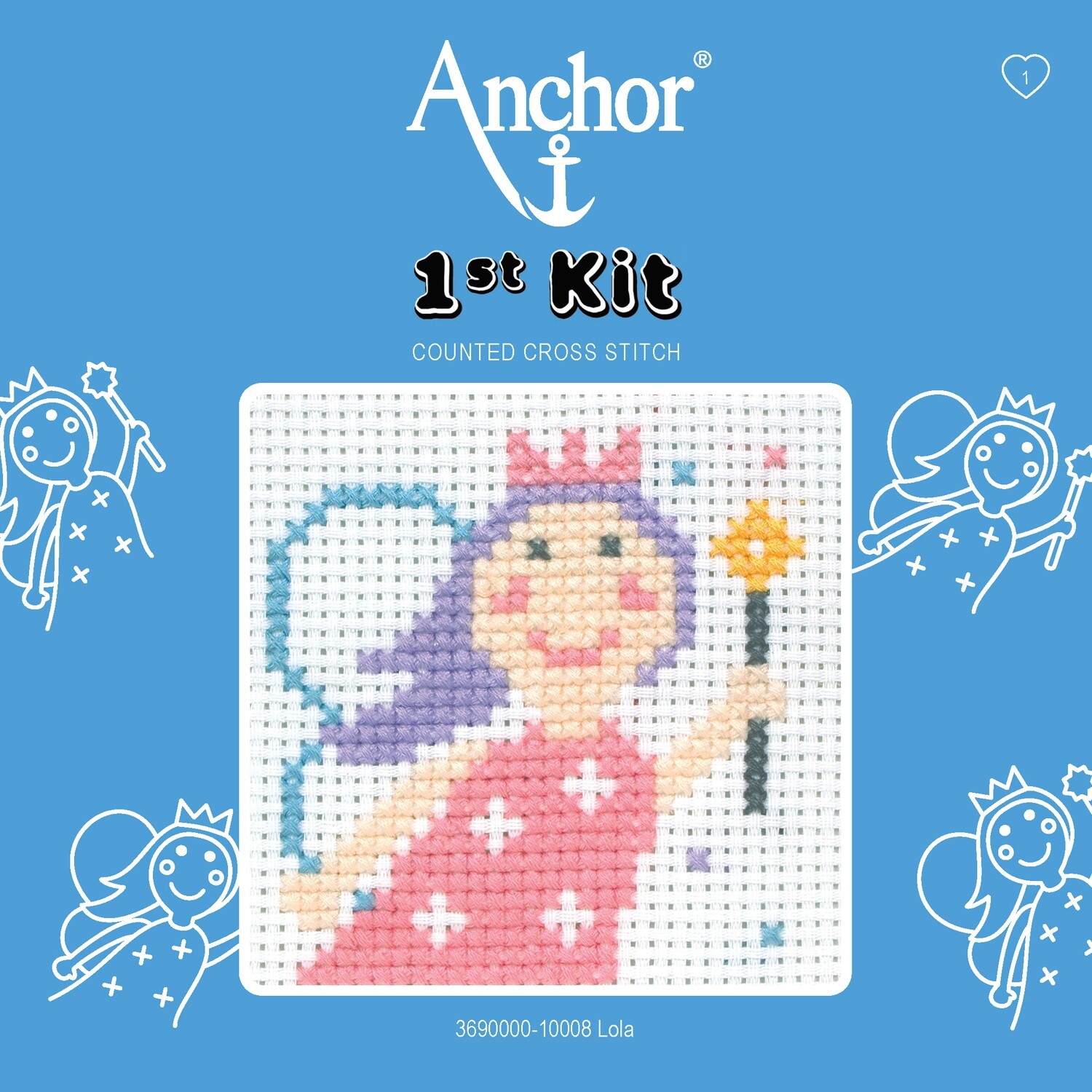 Anchor '1st Kit' gobelin hímzőkészlet gyerekeknek. Lola tündér 10008