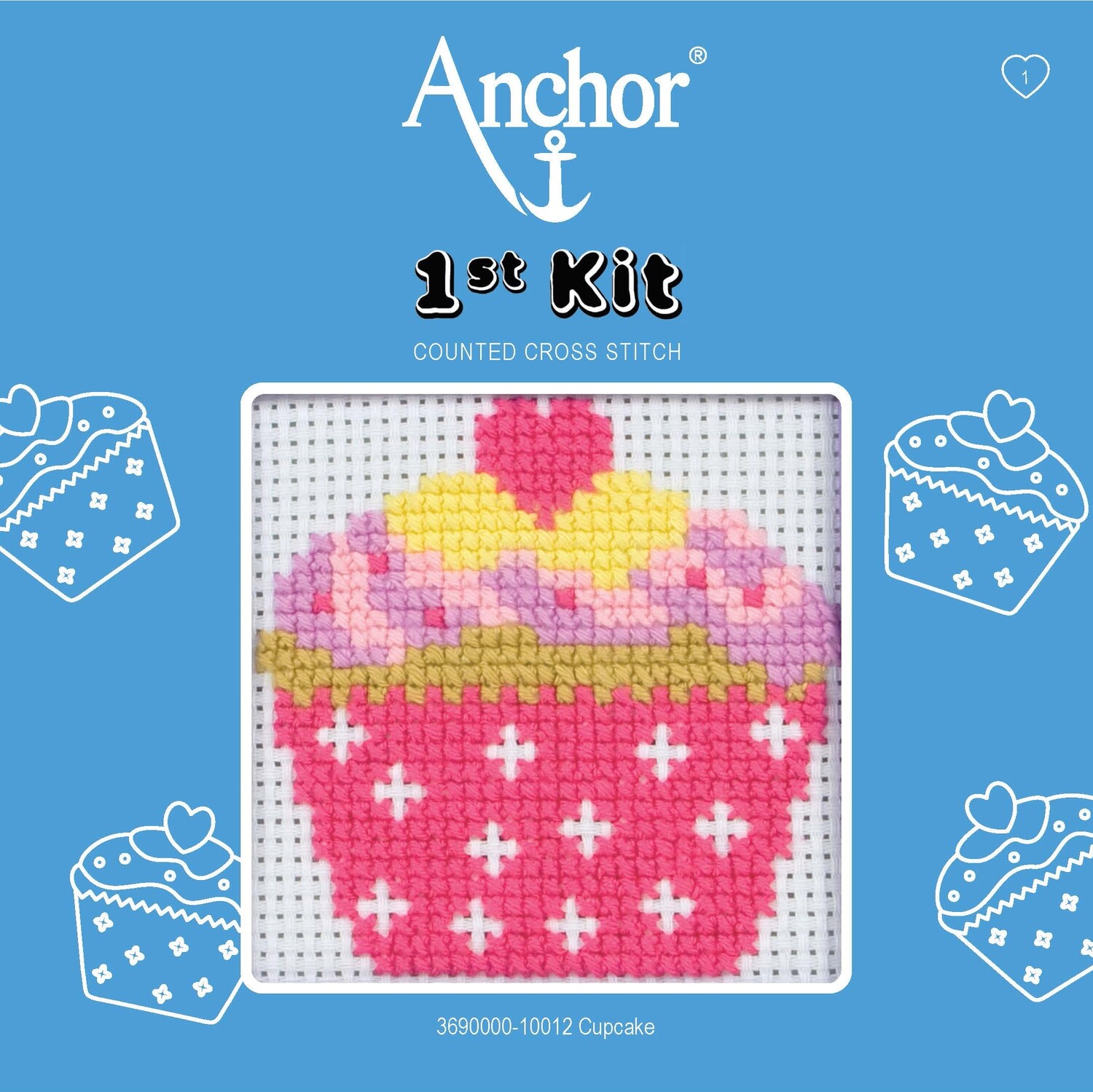 Anchor '1st Kit' gobelin hímzőkészlet gyerekeknek. Cupcake 10012