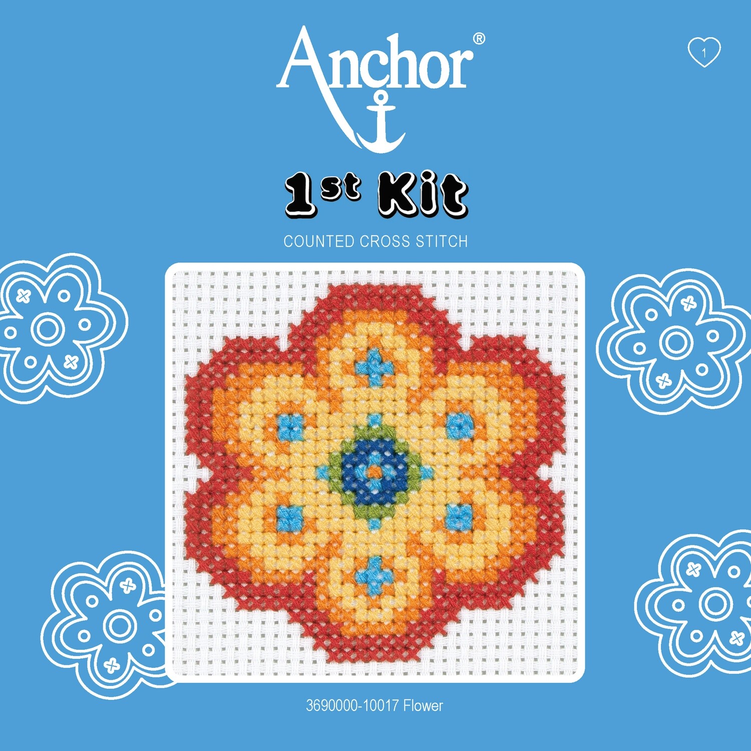 Anchor '1st Kit' gobelin hímzőkészlet gyerekeknek. Virág 10017