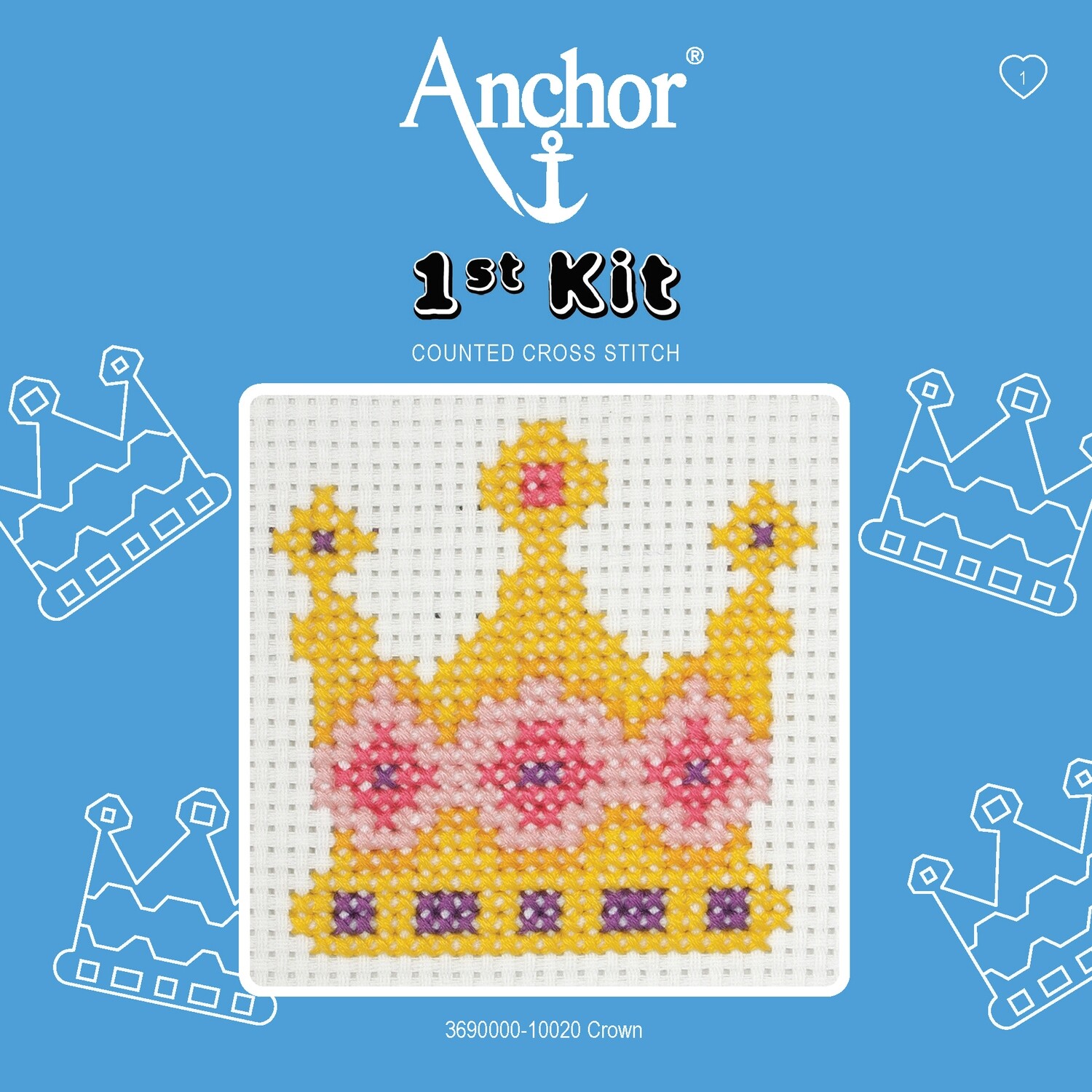 Anchor '1st Kit' gobelin hímzőkészlet gyerekeknek. Korona 10020