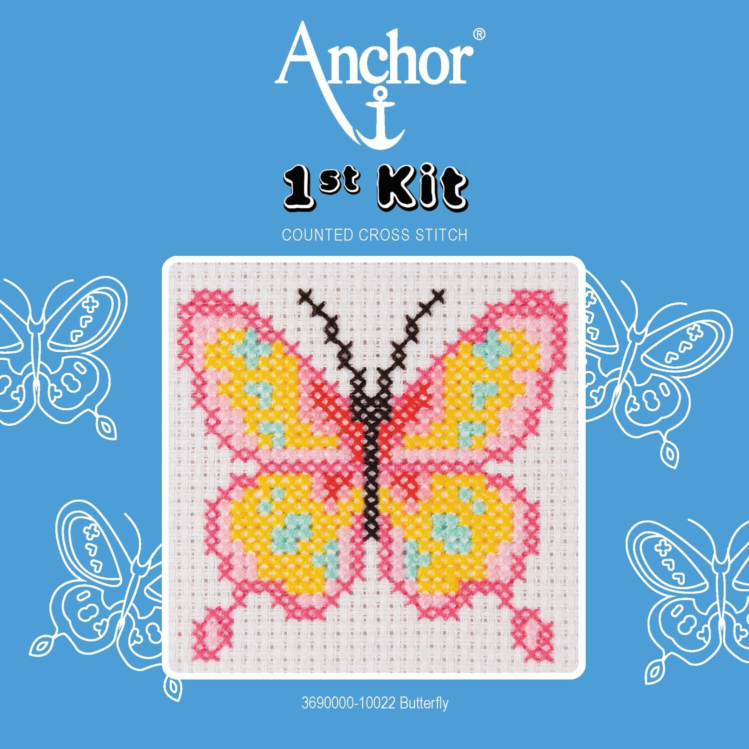 Anchor '1st Kit' gobelin hímzőkészlet gyerekeknek. Lepke 10022