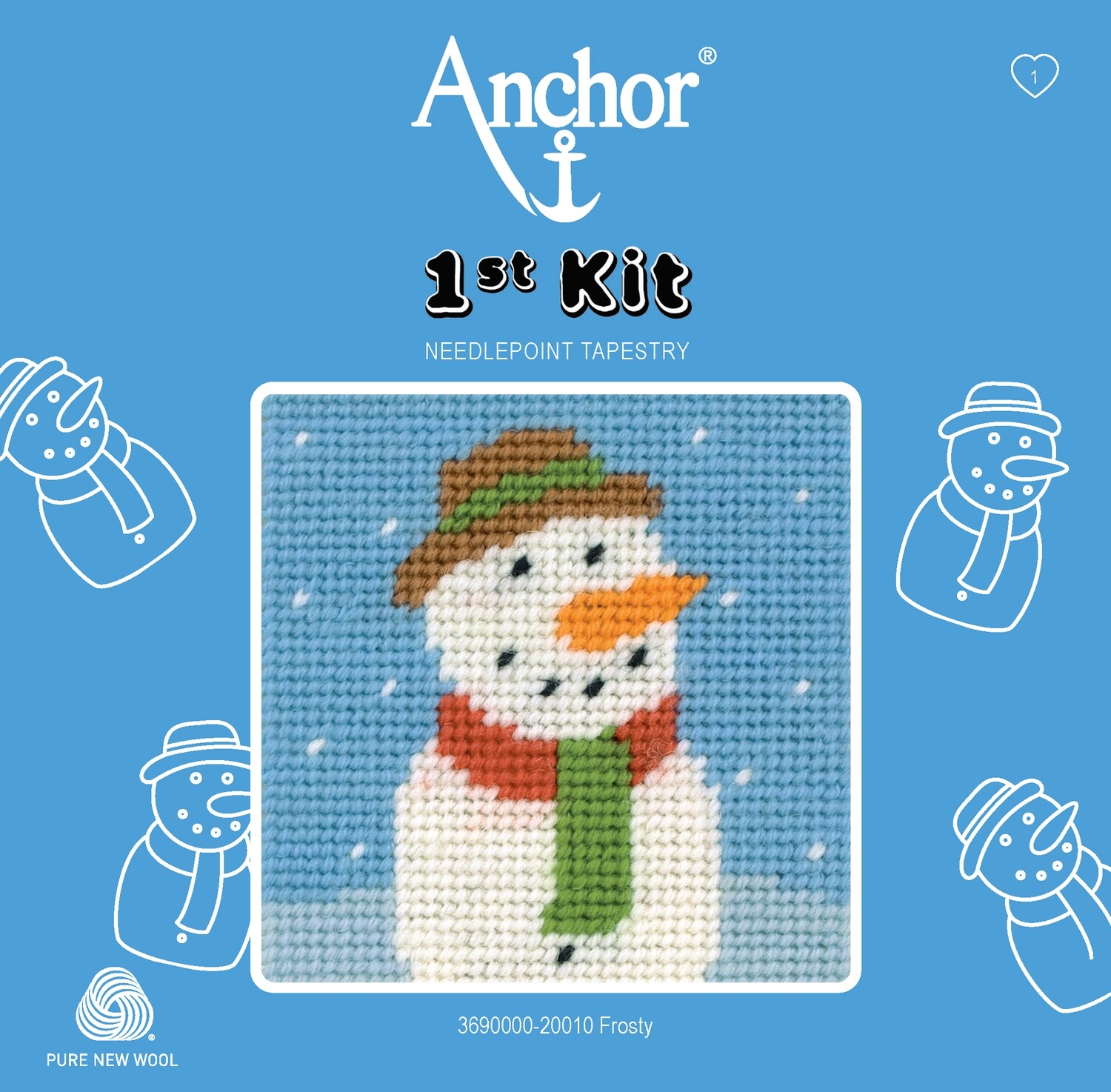 Anchor '1st Kit' gobelin hímzőkészlet gyerekeknek. Hóember 20010