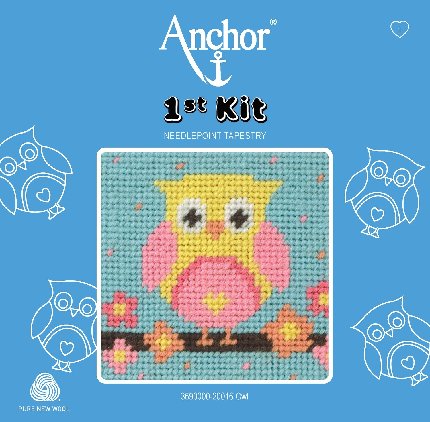 Anchor '1st Kit' gobelin hímzőkészlet gyerekeknek. Bagoly 20016