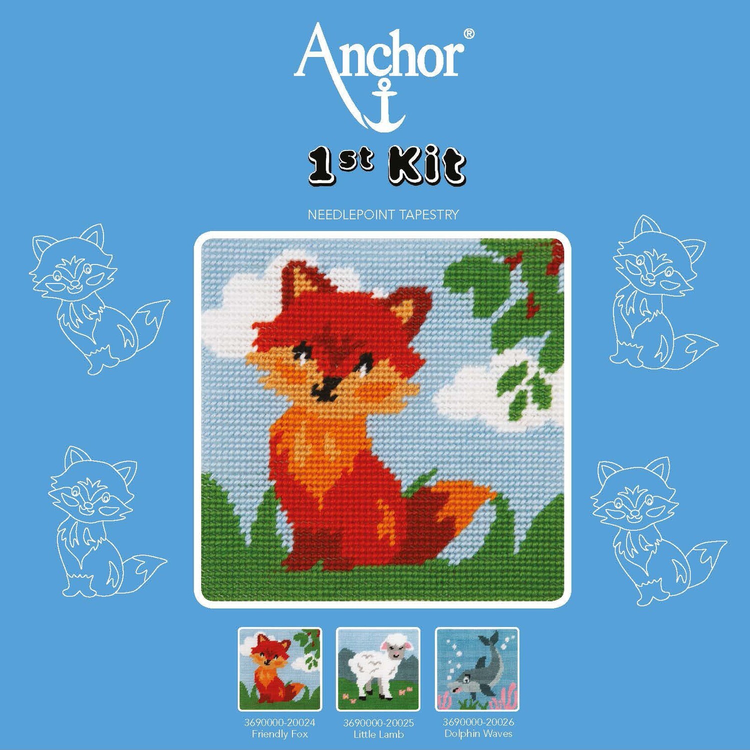 Anchor '1st Kit' gobelin hímzőkészlet gyerekeknek. Róka 20024