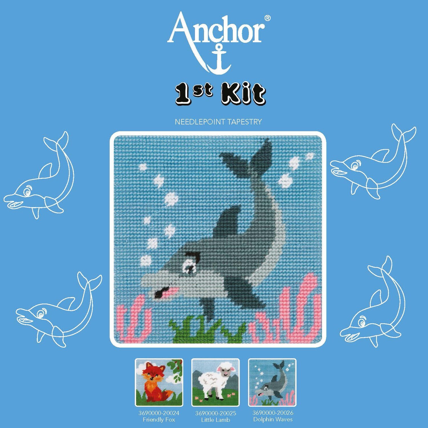 Anchor '1st Kit' gobelin hímzőkészlet gyerekeknek. Delfin 20026