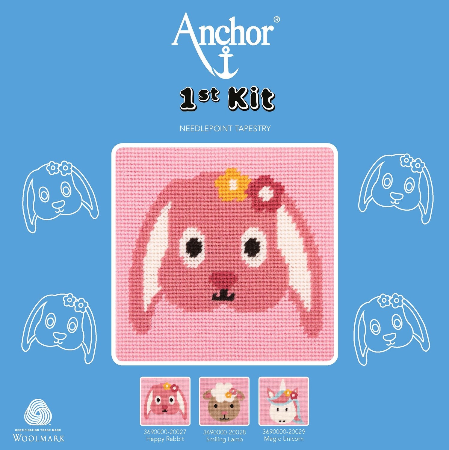 Anchor '1st Kit' gobelin hímzőkészlet gyerekeknek. Nyuszi 20027