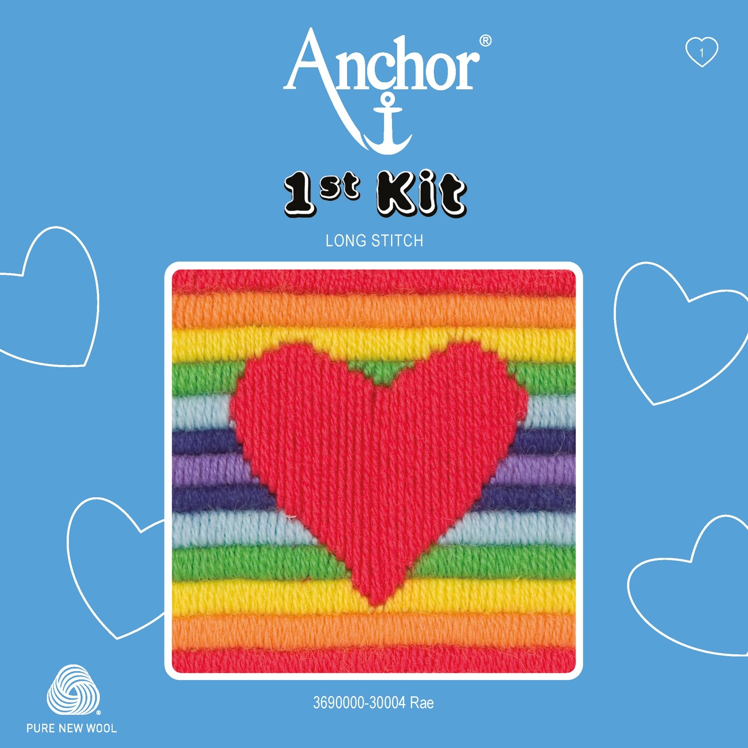 Anchor '1st Kit' gobelin hímzőkészlet gyerekeknek. Szív 30004