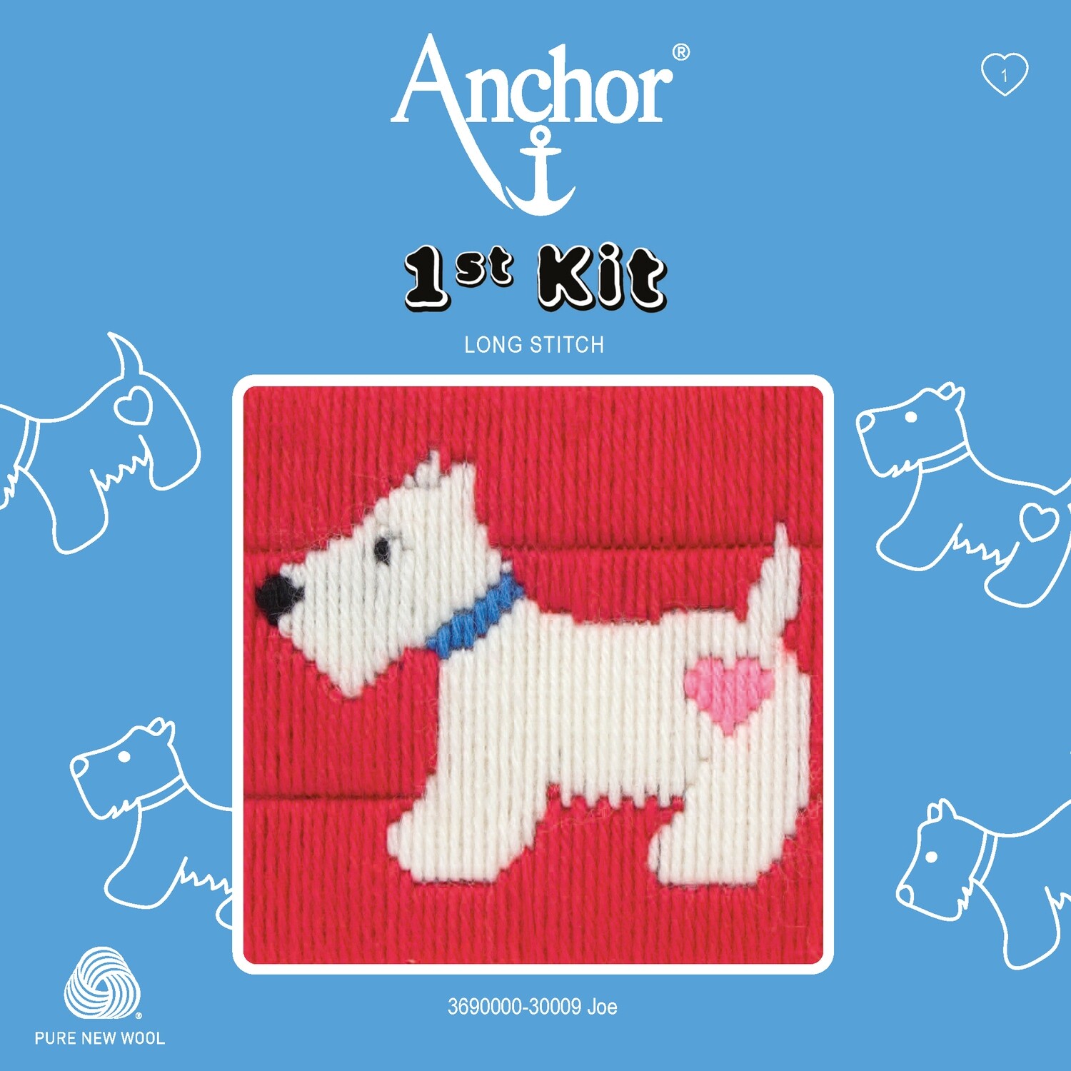 Anchor '1st Kit' gobelin hímzőkészlet gyerekeknek. Joe kutya 30009