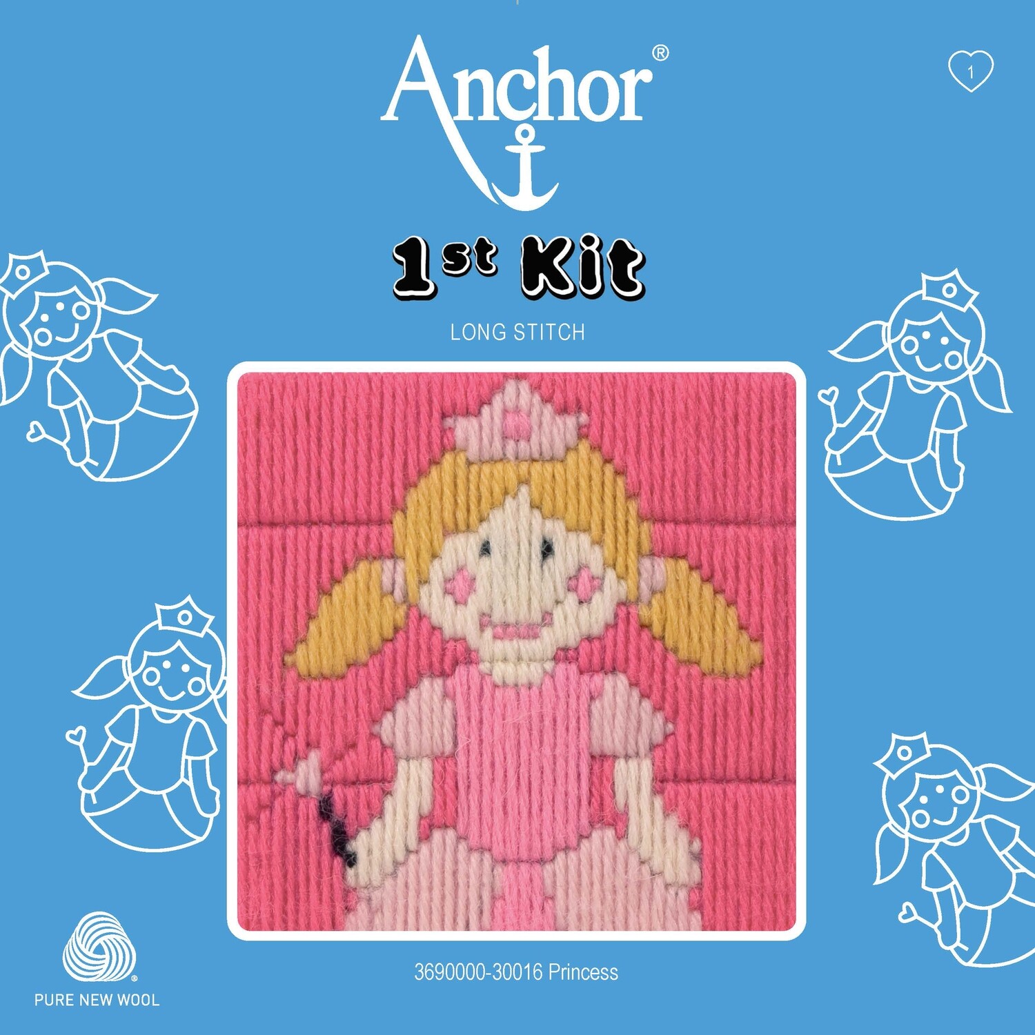 Anchor '1st Kit' gobelin hímzőkészlet gyerekeknek. Hercegnő 30016