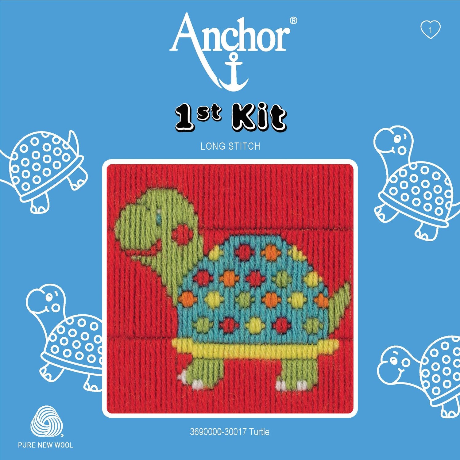 Anchor '1st Kit' gobelin hímzőkészlet gyerekeknek. Teknős 30017