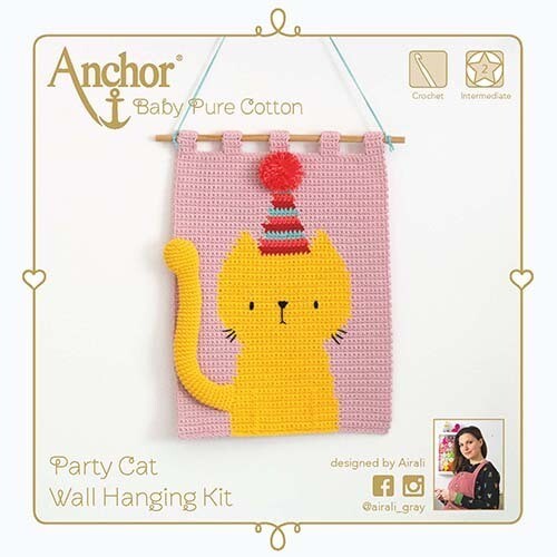 Anchor Party Cat Wall Hanging Kit horgoló készlet.